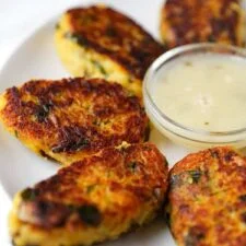 Spaghetti Squash Croquettes With Lemon Sauce