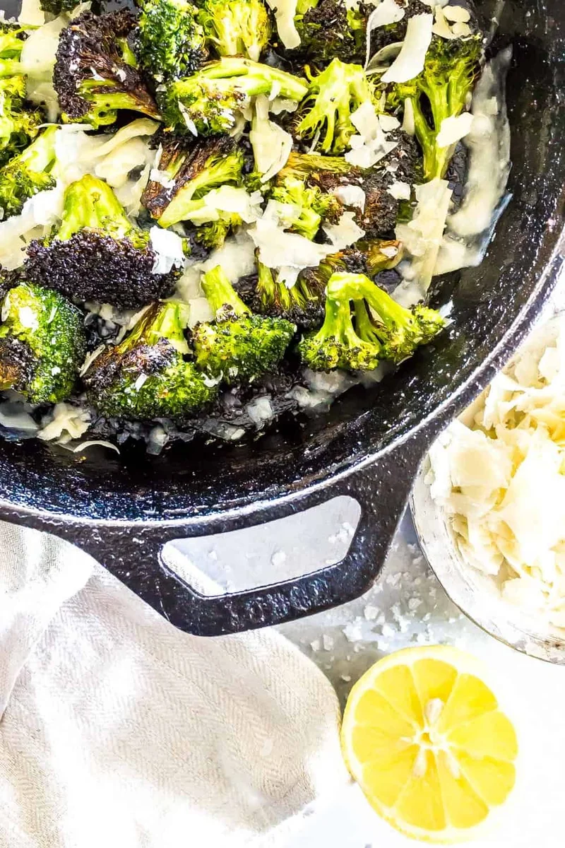 Charred Keto Broccoli with Parmesan