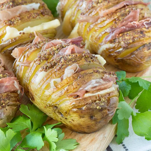 Croque Monsieur Hasselback Potatoes