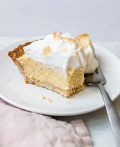 Tarta de crema de coco