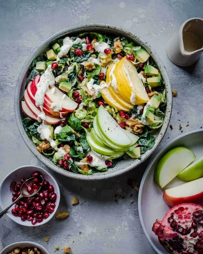 Kale and Brussels Sprouts Winter Salad