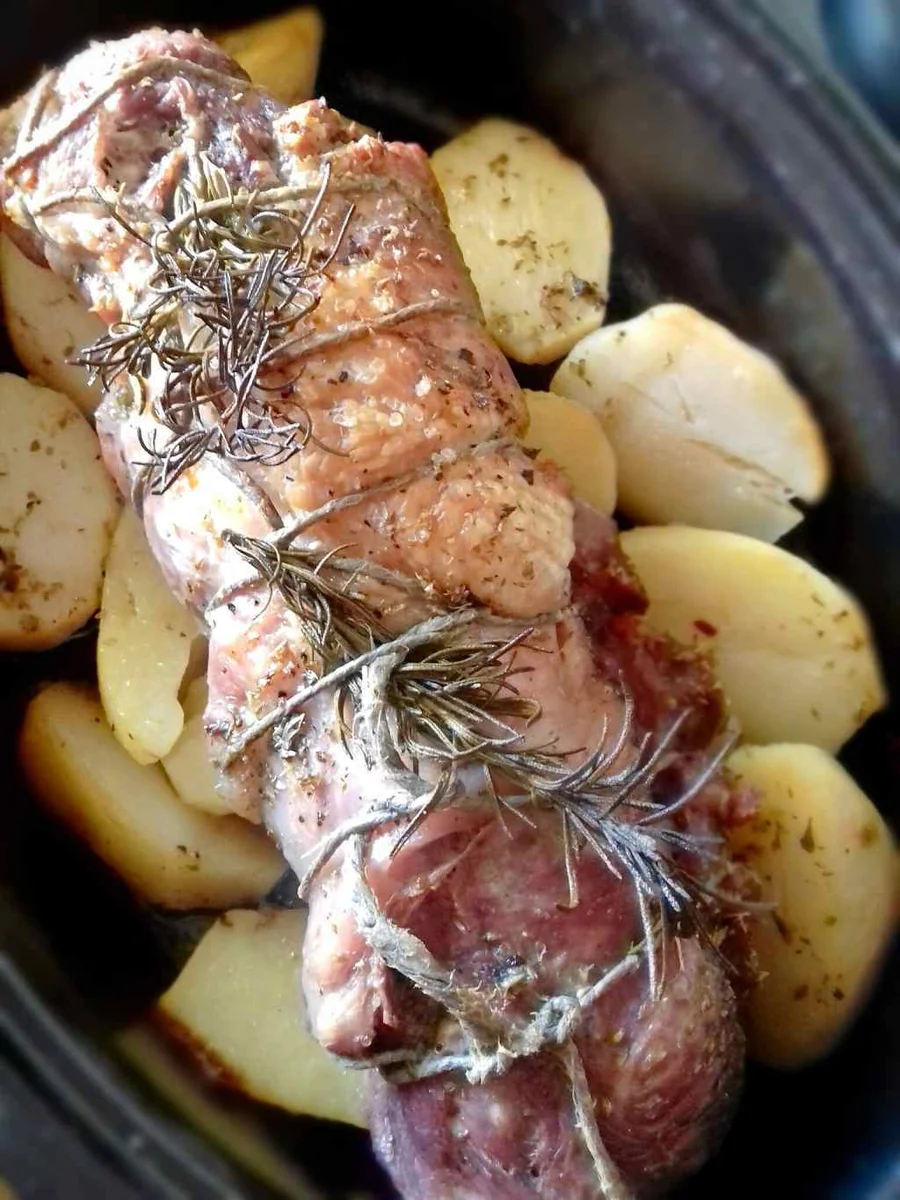 Greek Slow Cooker Pork Roast