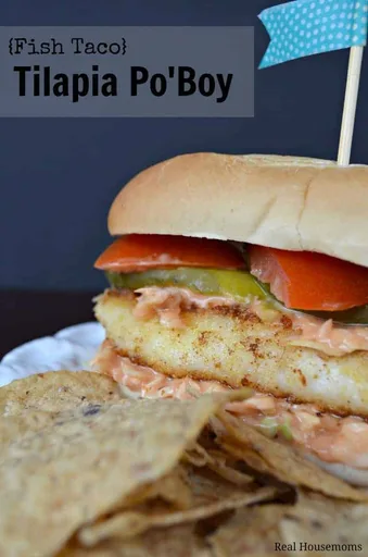 Po'Boy de tilapia al estilo taco de pescado