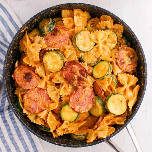 Kielbasa Pasta with Spicy Cream Sauce