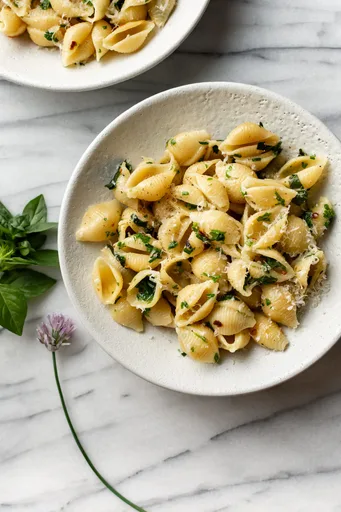 Pasta con Mantequilla, Ajo y Hierbas