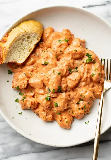 Ñoquis con tomate y queso de cabra