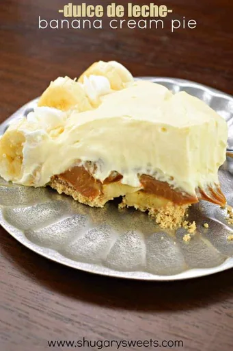 Tarta de Plátano y Crema con Dulce de Leche