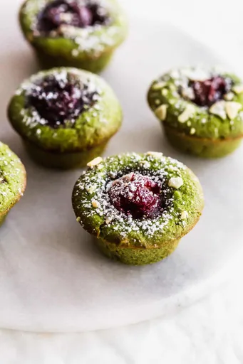 Matcha Cherry Financiers