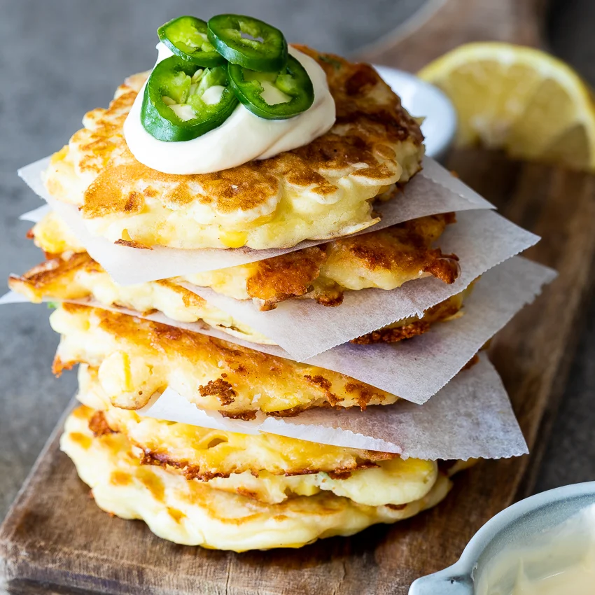 Easy jalapeño corn pancakes