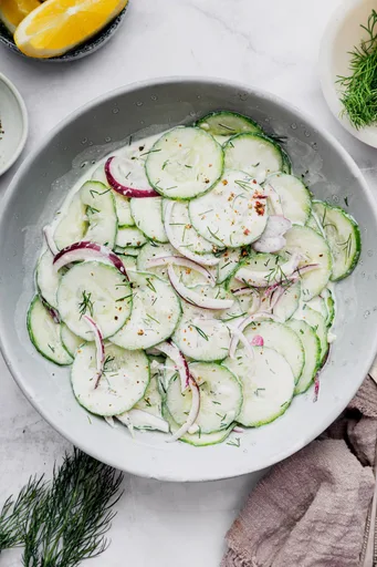 Creamy Cucumber Salad Recipe