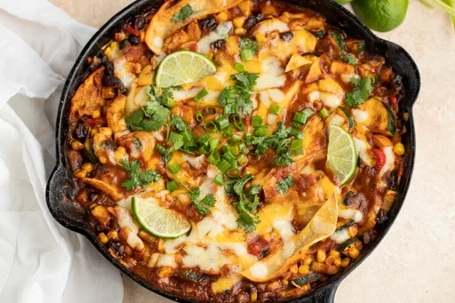 One-Skillet Vegetarian Enchilada Casserole
