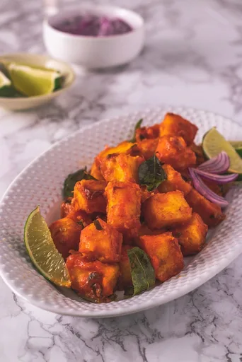 Paneer 65 Recipe (Hyderabadi Paneer Starter)