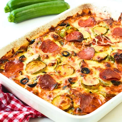 Cazuela de pizza de calabacín