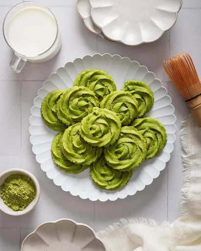 Matcha Butter Cookies
