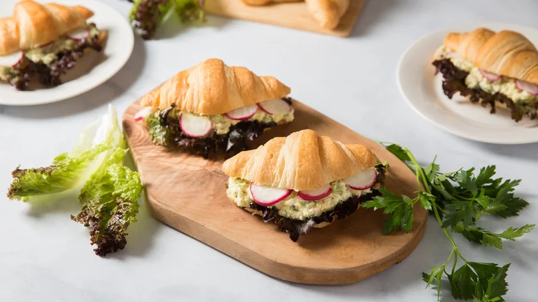 Deluxe Egg Salad Croissant Sandwich Recipe