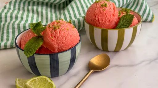 Receta de sorbete de sandía jugoso