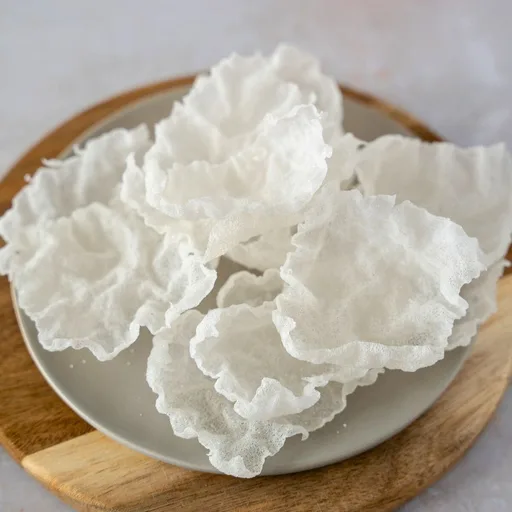 Chips de papel de arroz