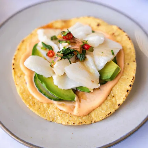 Receta de Tostada de Ceviche de Lubina