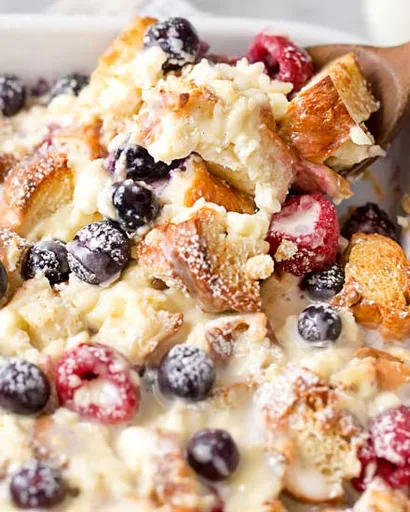 Sweet Croissant Breakfast Casserole