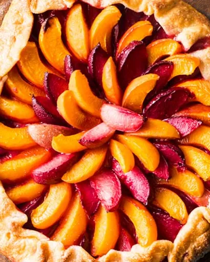 Galette dulce de fruta de hueso