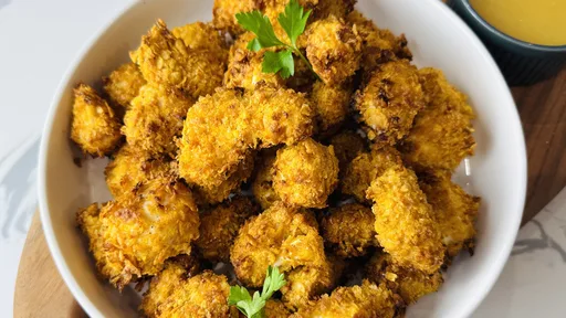 3-Ingredient Air Fryer Popcorn Chicken Recipe