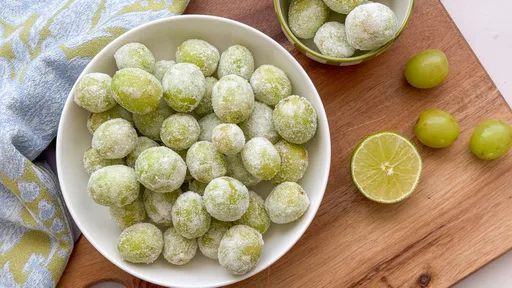 Receta de uvas con caramelo agrio