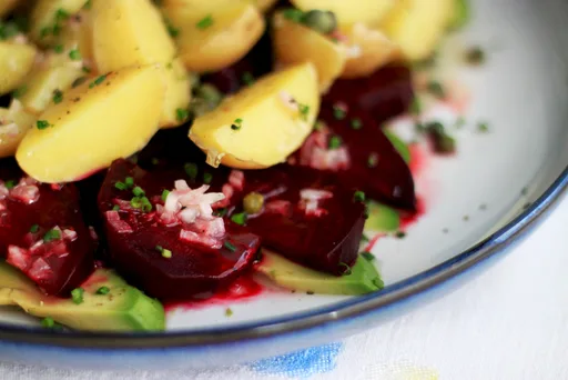 Beet, Potato & Avocado Salad with Horseradish