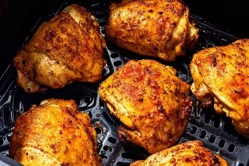 Muslos de pollo en freidora de aire