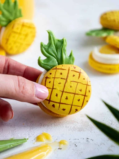 Pineapple Macarons