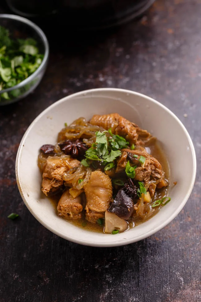 Braised Chicken with Dried Mushrooms