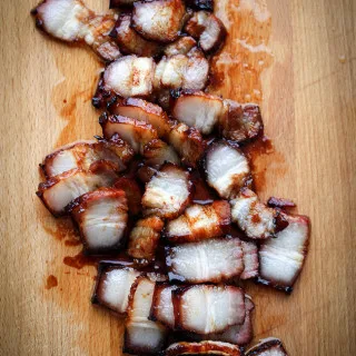 Panceta de cerdo asada con miel