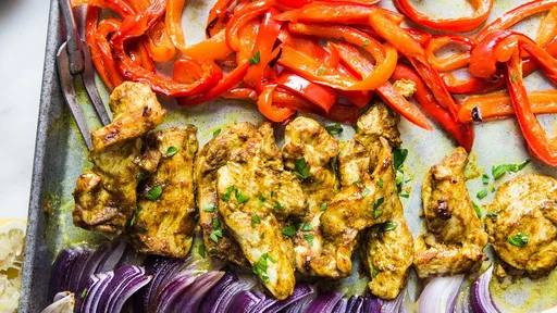 Chicken Shawarma Sheet Pan Dinner