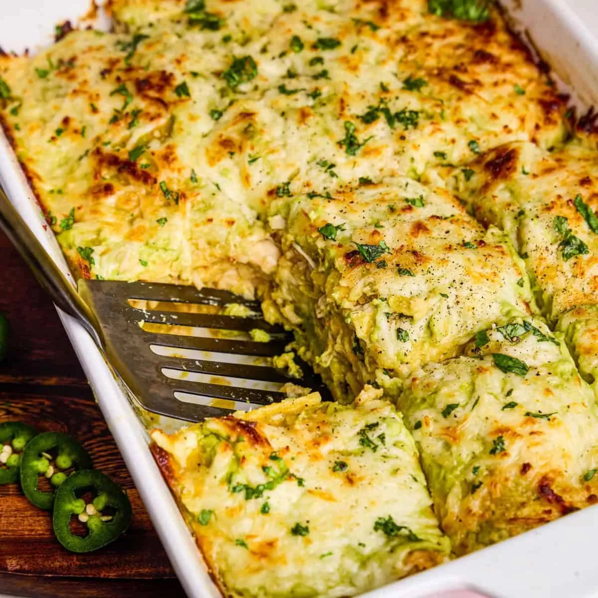 Cazuela Cremosa de Enchiladas de Pollo