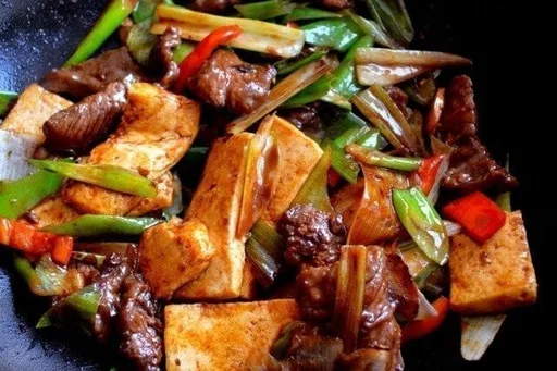 Scallion Ginger Beef and Tofu Stir Fry