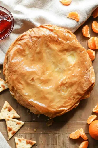 Masa filo con queso Brie