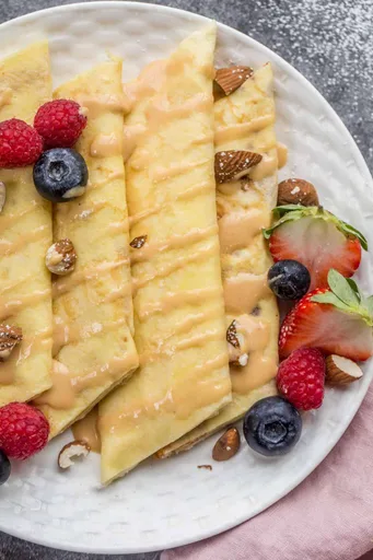 Receta de crepes dulces con relleno de ricotta