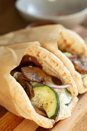 Vegan Gyros with Mushrooms