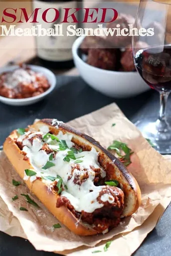 Smoked Meatball Sandwiches