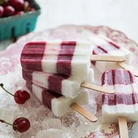 Cherry-Bomb Coconut Milk Popsicles