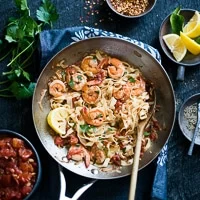 Shrimp Scampi with Fresh Pasta