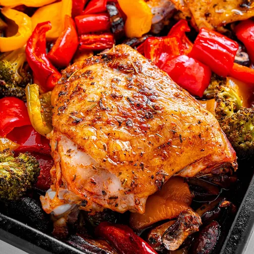 Sheet Pan Chicken Thighs (With Veggies)