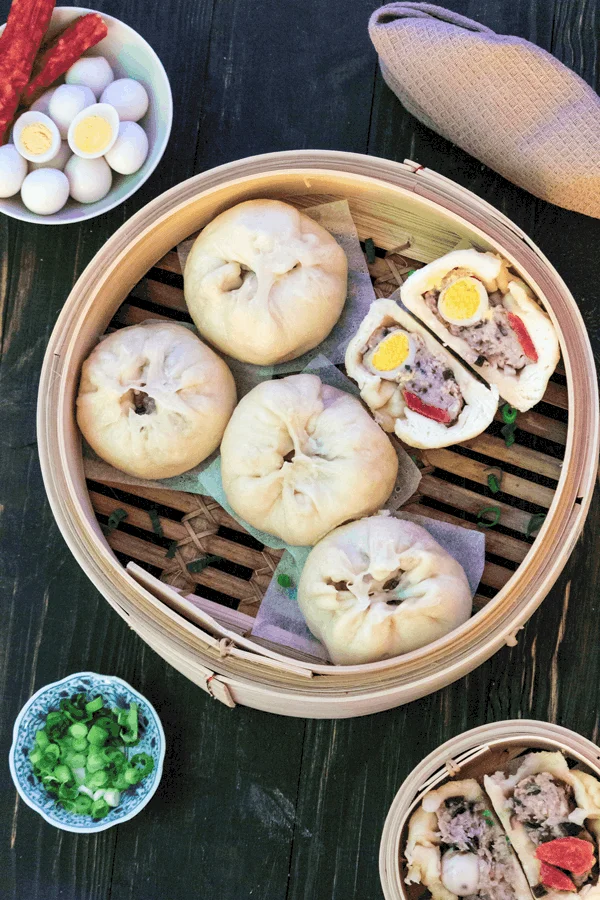 Banh Bao (Vietnamese Steamed Pork Buns)