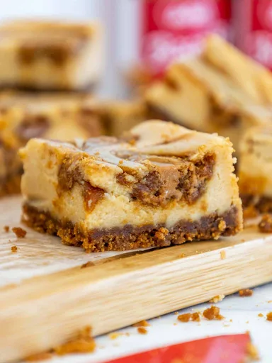 Barritas de Tarta de Queso Biscoff