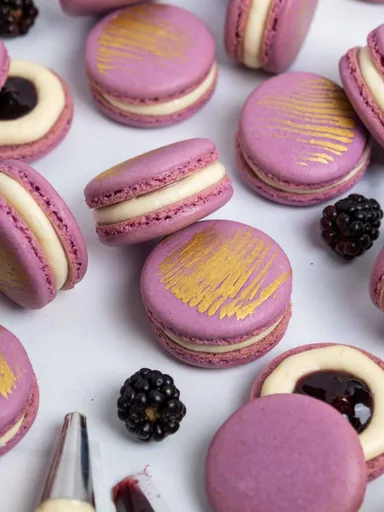 Blackberry Macarons