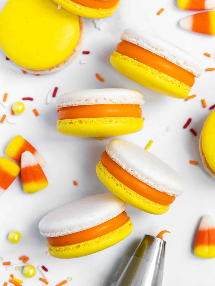 Candy Corn Macarons