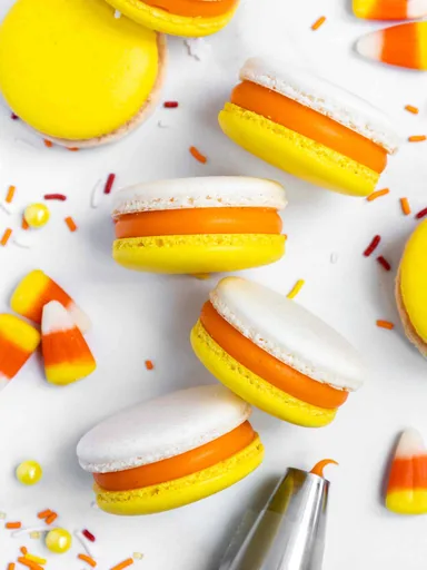 Candy Corn Macarons