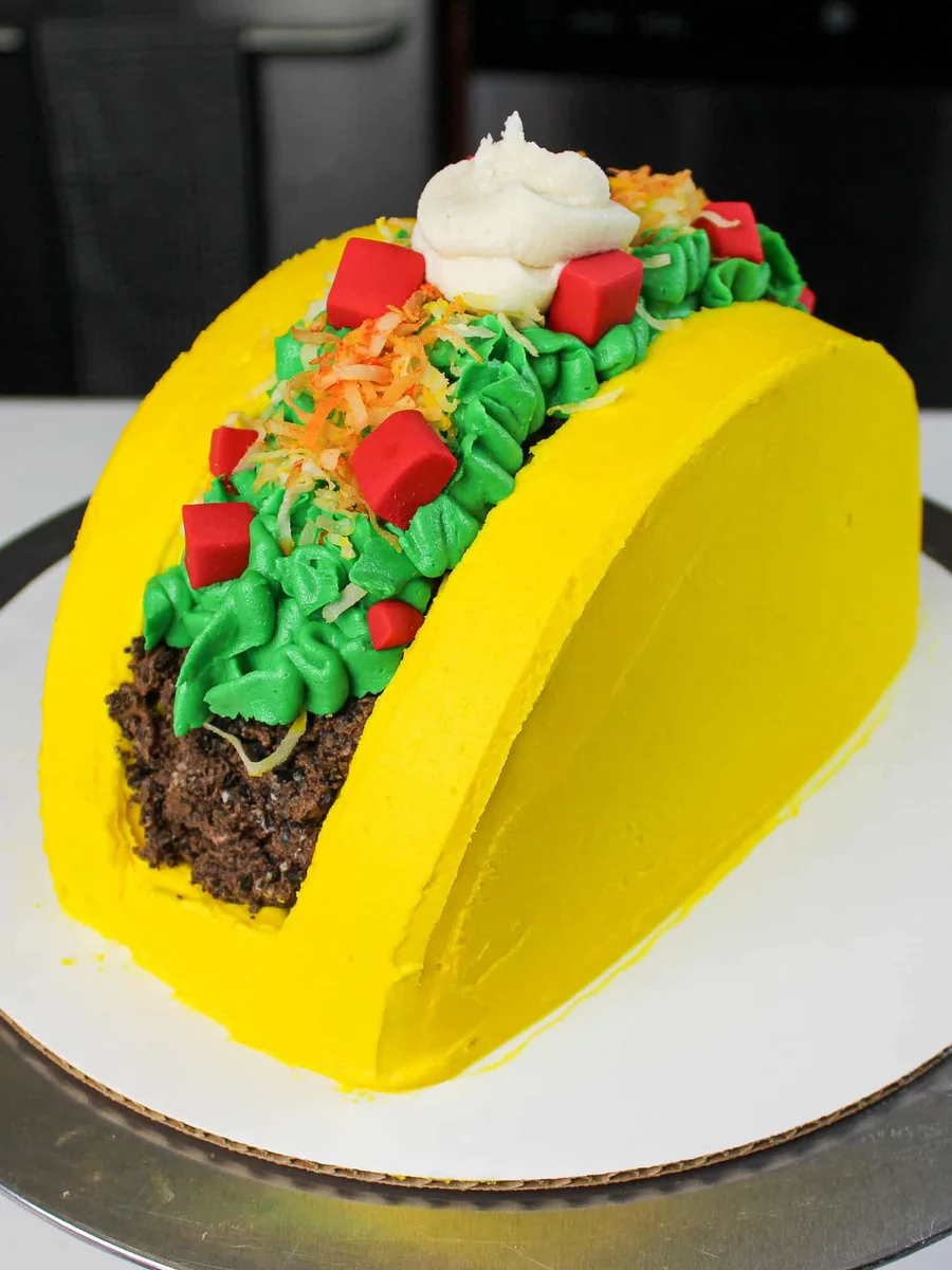 Receta de tarta con forma de taco