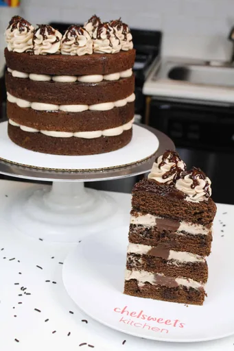 Tarta de chocolate desnuda