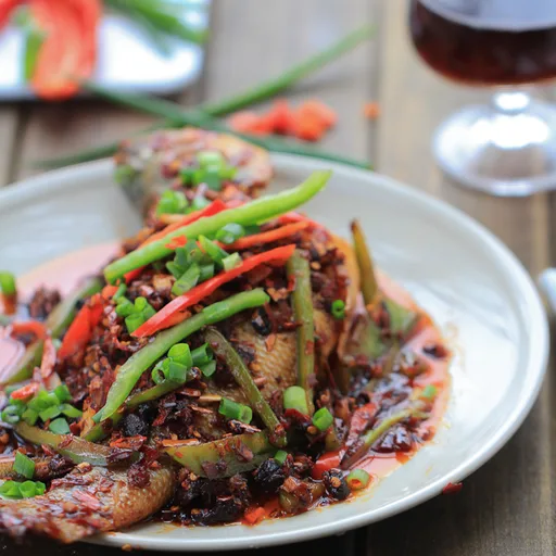 Pescado picante estofado al estilo de Sichuan