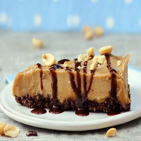 Tarta de mantequilla de cacahuete sin horno